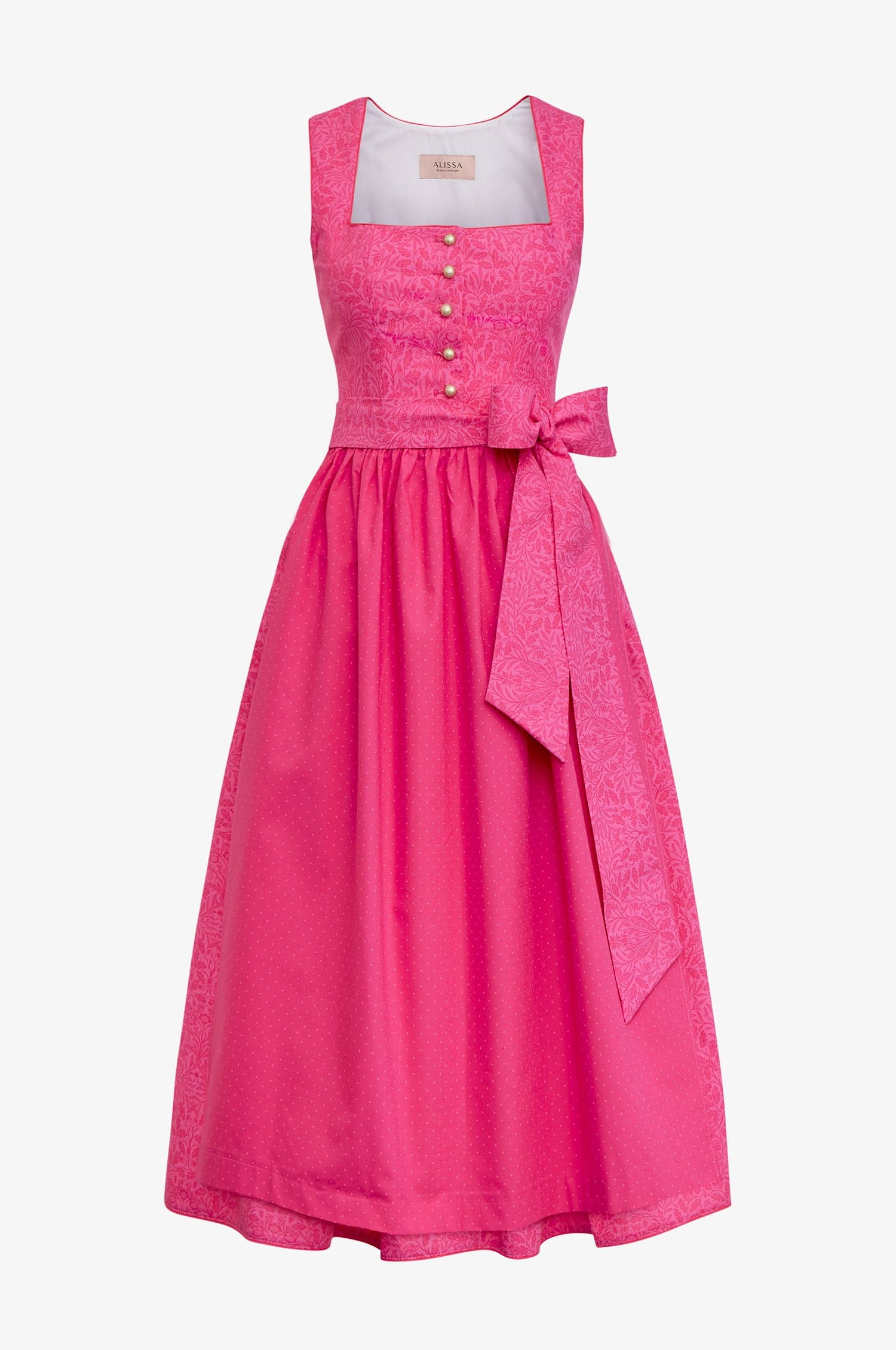DIRNDL ALLY IN PINK MIT KNOPFLEISTE