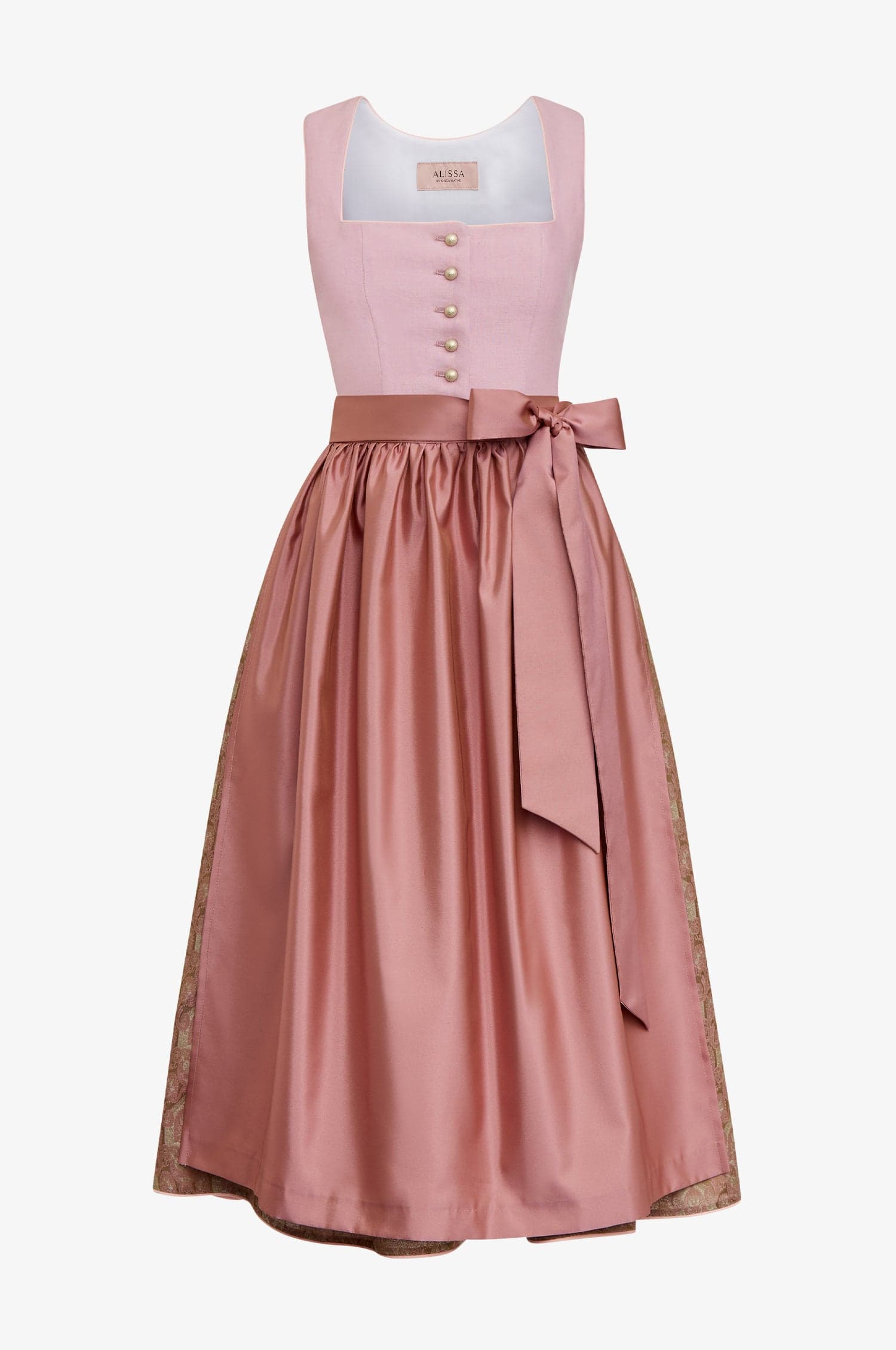 FESTDIRNDL IN ROSÉ MIT KNOPFLEISTE