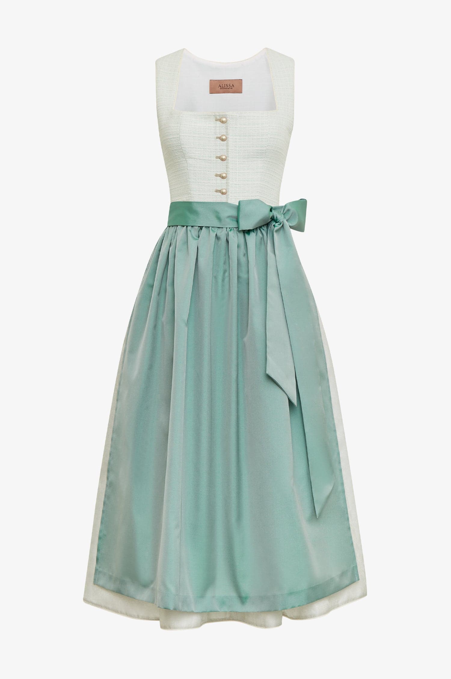 DIRNDL WANUSA IN MINT MIT KNOPFLEISTE