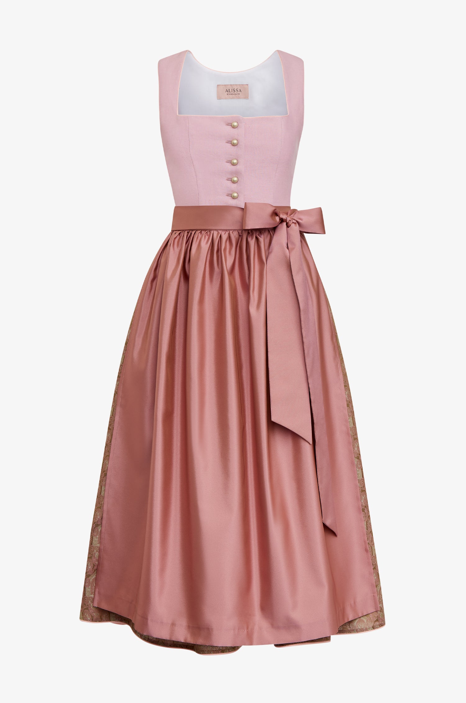 FESTDIRNDL IN ROSÉ MIT KNOPFLEISTE